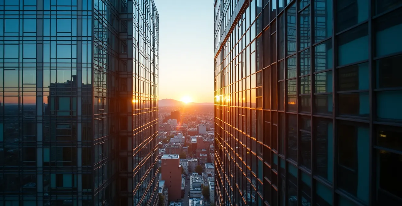 Immeuble de bureaux moderne à Montréal avec mise en perspective de sa valeur comptable