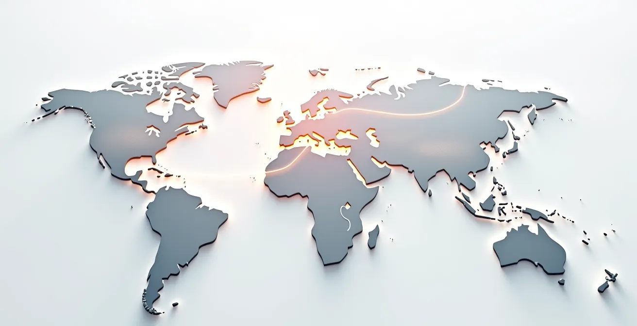 Carte mondiale illustrant l'expansion progressive de la protection par brevet via le PCT